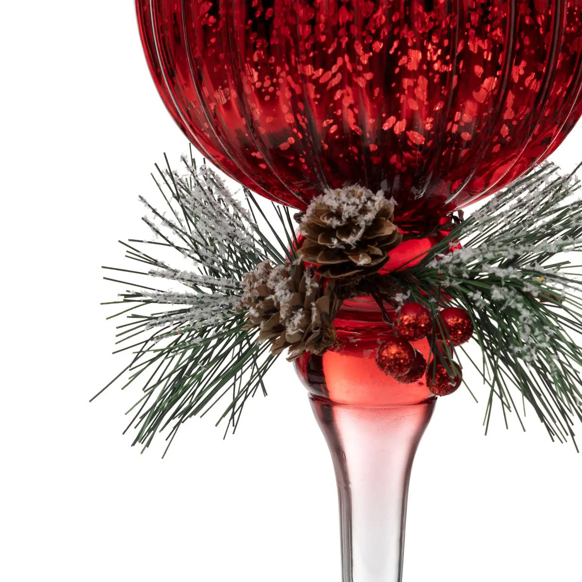 Lot de 3 photophores sur pied avec branches 40cm