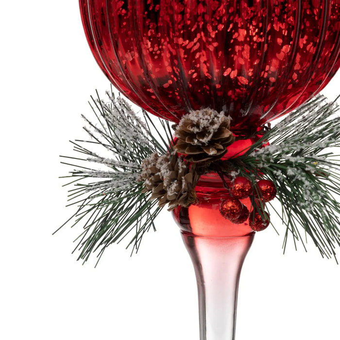 Lot de 3 photophores sur pied avec branches 40cm