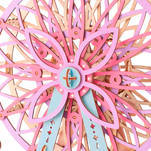 Puzzle 3D in legno. Ruota panoramica rosa. 204 pezzi.