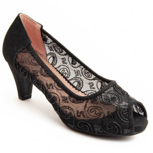 Zapato de tacón - Negro - Altura: 6 cm