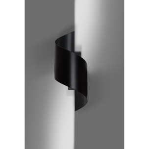 Lampada a parete Spiner in acciaio nero opaco