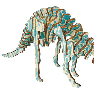 Maqueta 3D de madera. Diplodocus. 40 piezas.