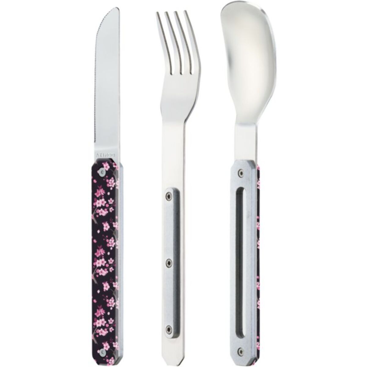Couverts AKINOD 3 couverts droit 12H34 Fleurs de cerisie