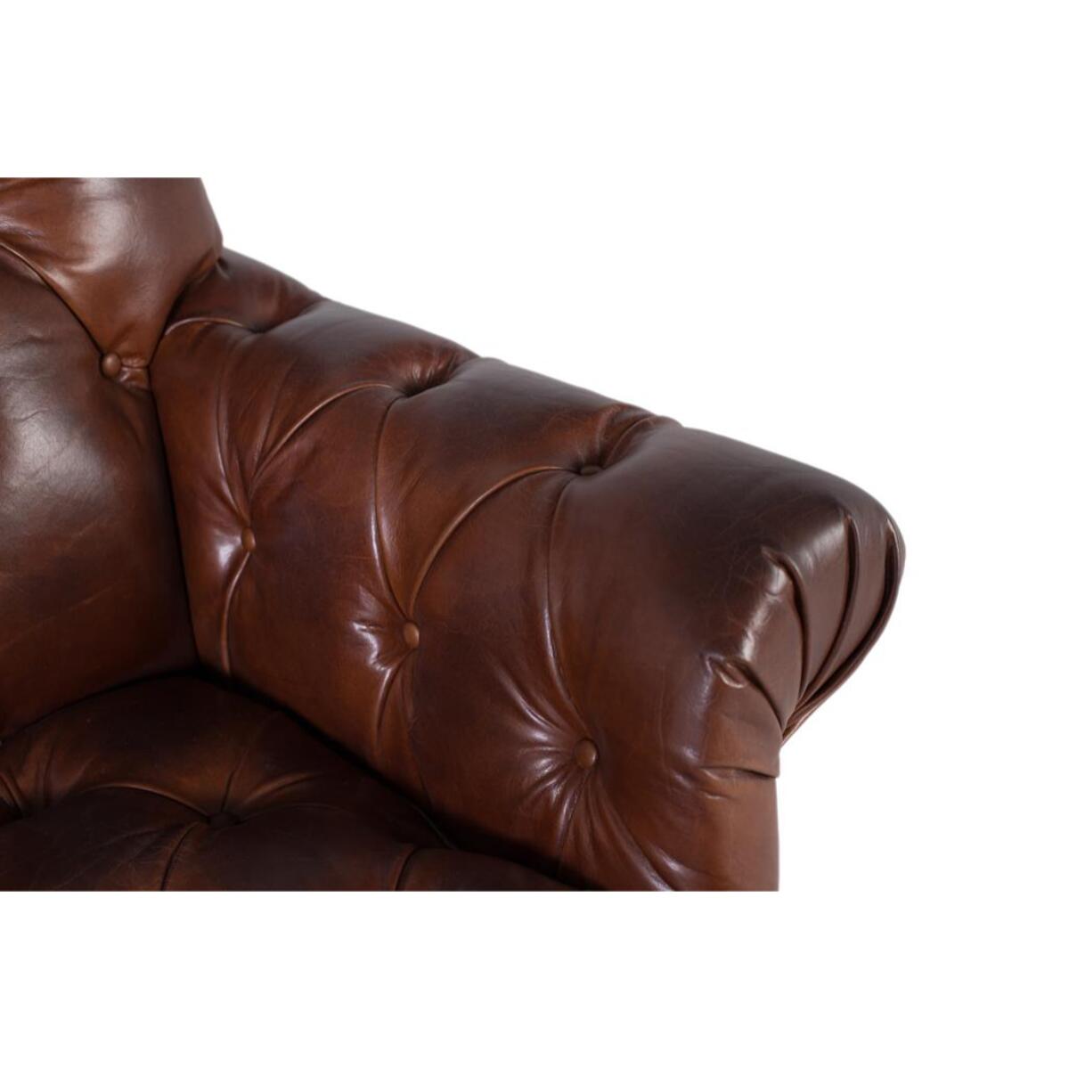 FAUTEUIL EN CUIR - 94 x 92 x 99 cm