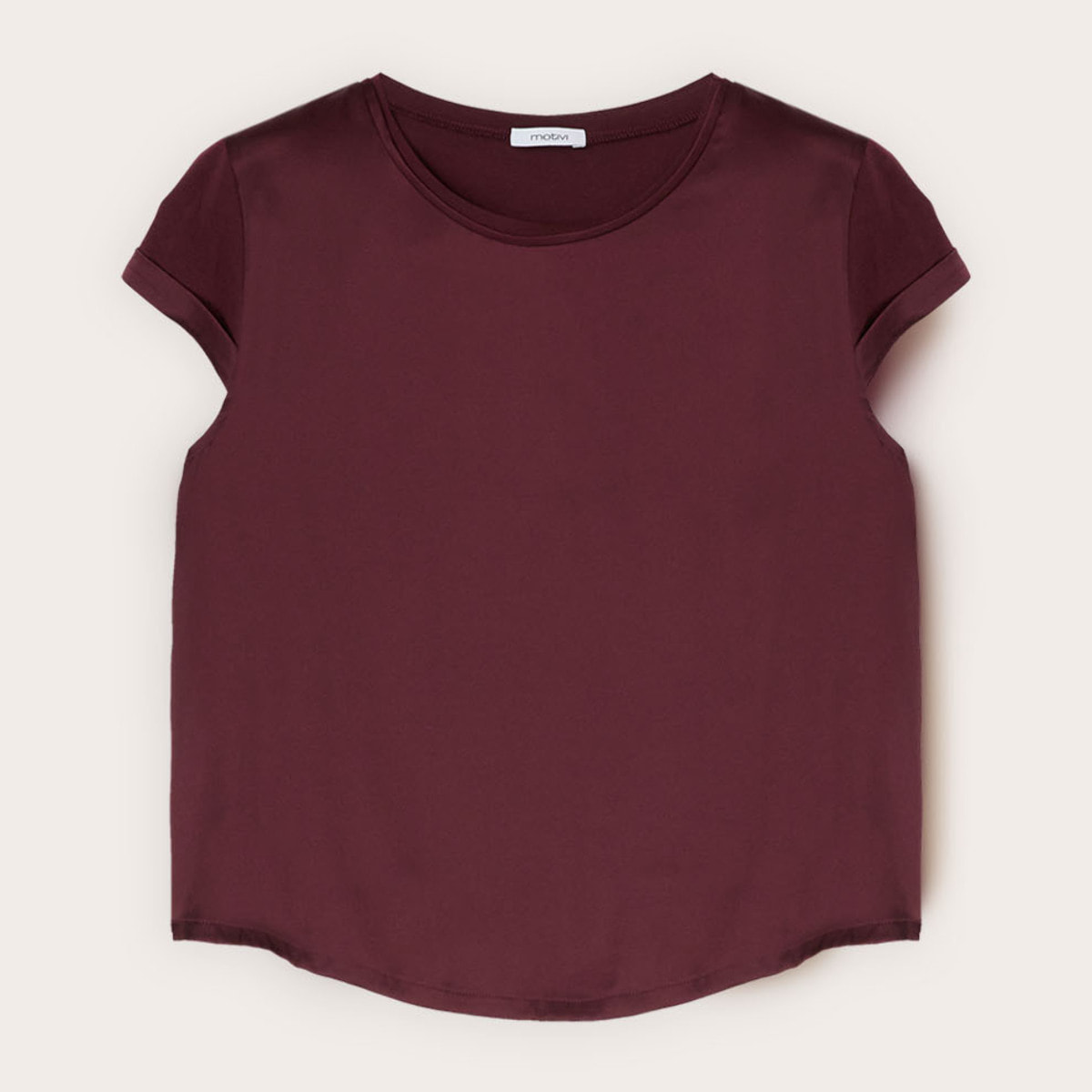 Motivi - Camiseta bimatérica - Burgundy