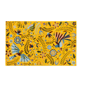 Tappeto Excelsa Mexican Flowers in poliestere e cotone 45x75 cm multicolore
