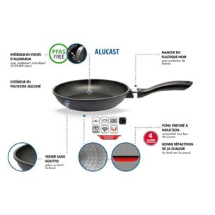 Wok 28 cm Elo Alucast