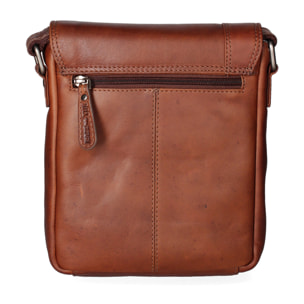 Borsa a tracolla da uomo In Vera pelle Made in Italy 20x25x6 cm