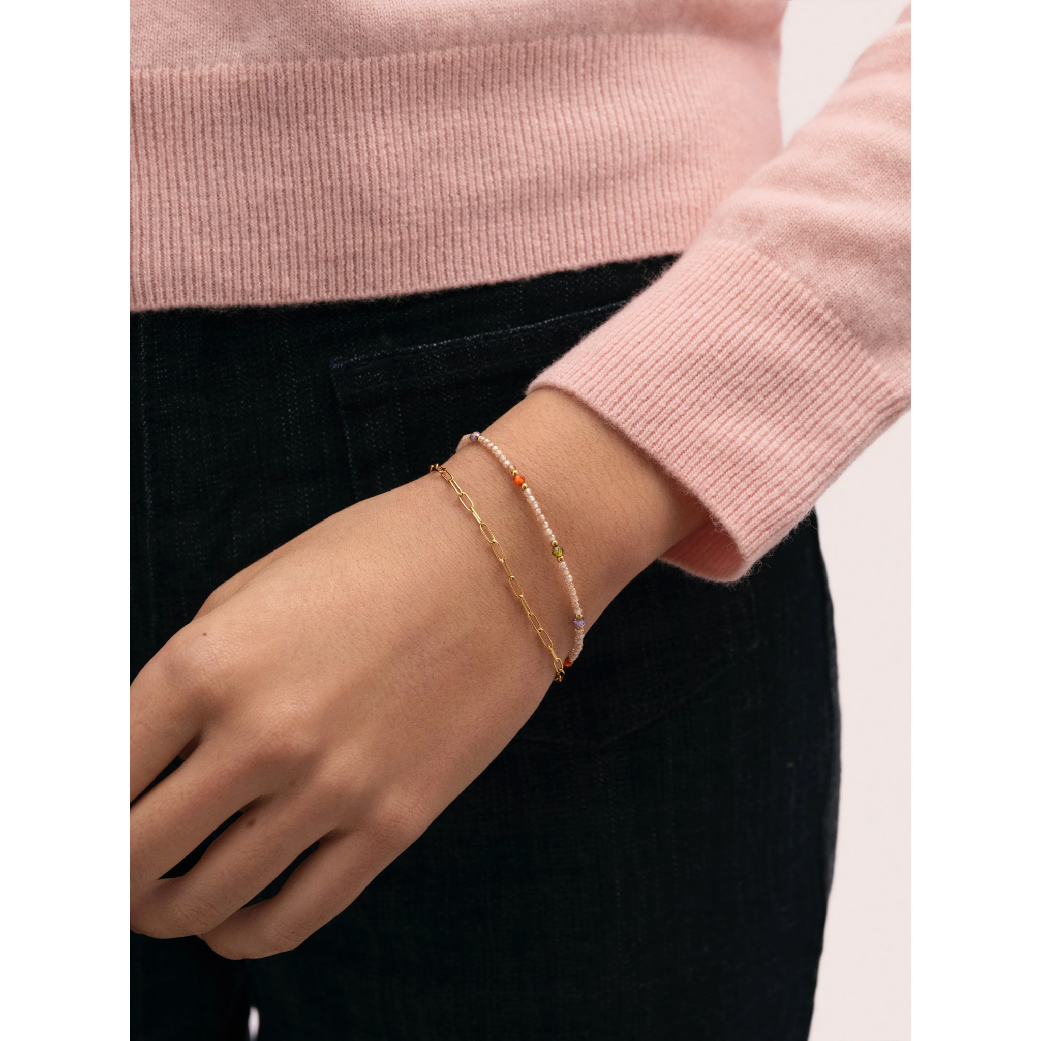 Bracciale Double Glam Acciao Placcato Oro