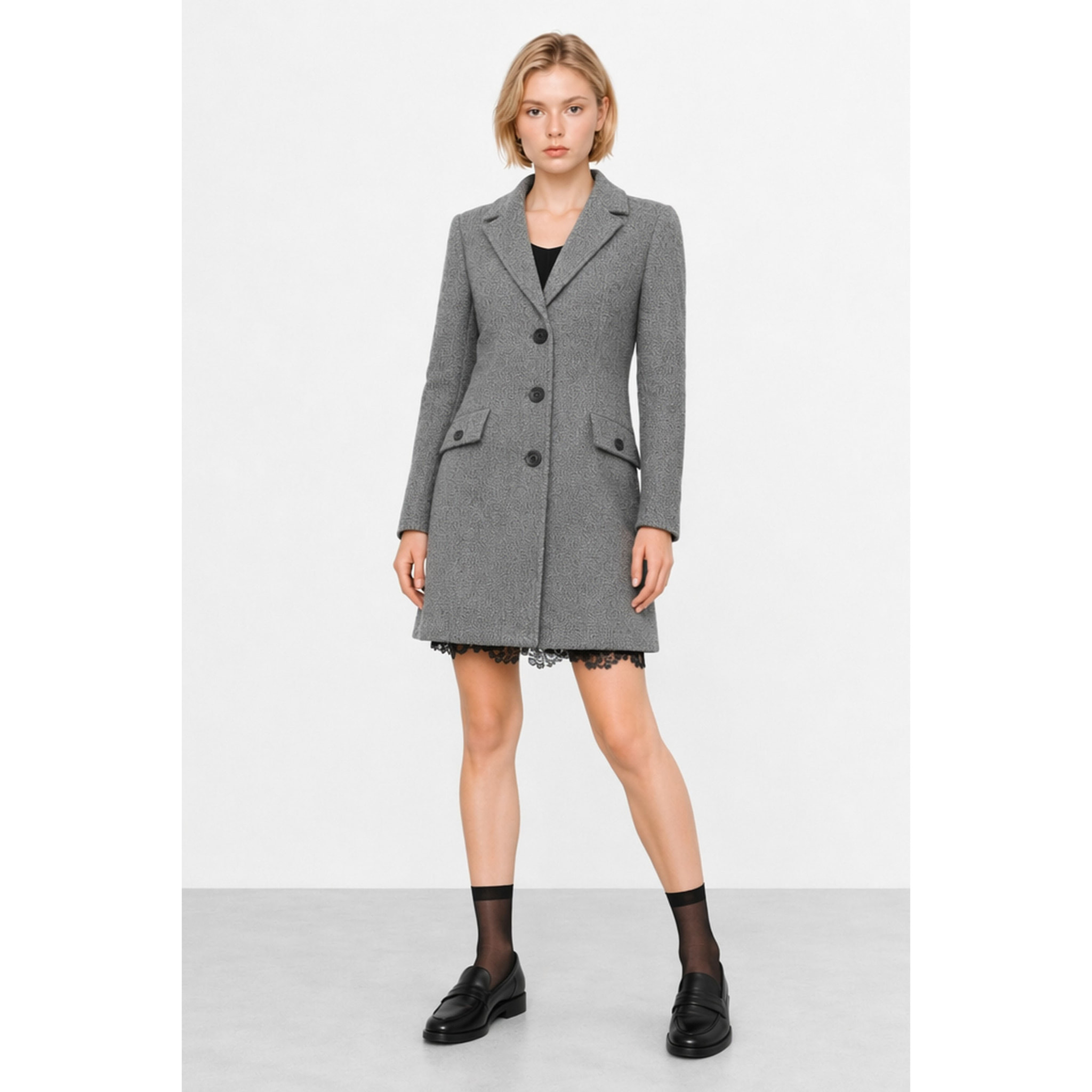 Kocca - Cappotto da donna sartoriale con rever e tasche a patta Donna