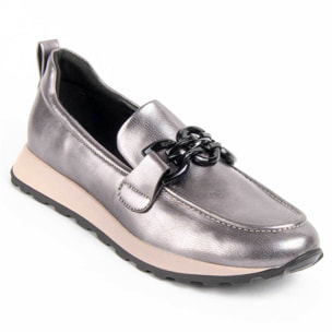 Zapato De Cuña - Gris - Altura: 4 Cm