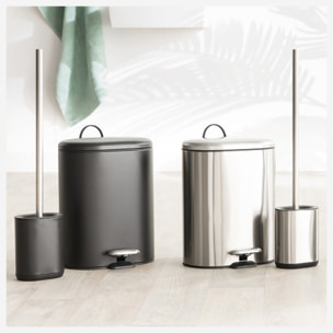 Poubelle Soft close métal 6L Noir Siliflex