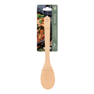 Cuchara de cocina 30x6 cm bambú, natural resistente para cocinar y remover alimentos expert san ignacio