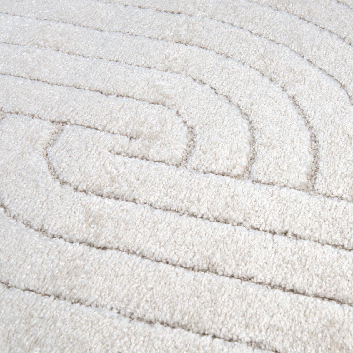 Très grand tapis salon 240x330 CERNAN Crème, tapis ton sur ton moderne