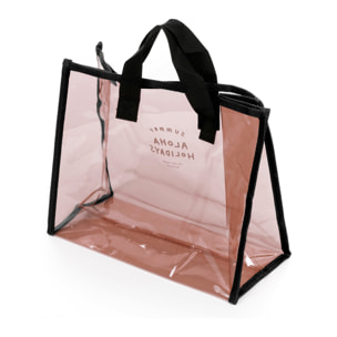 Zeme bolso shopper de PVC transparente.