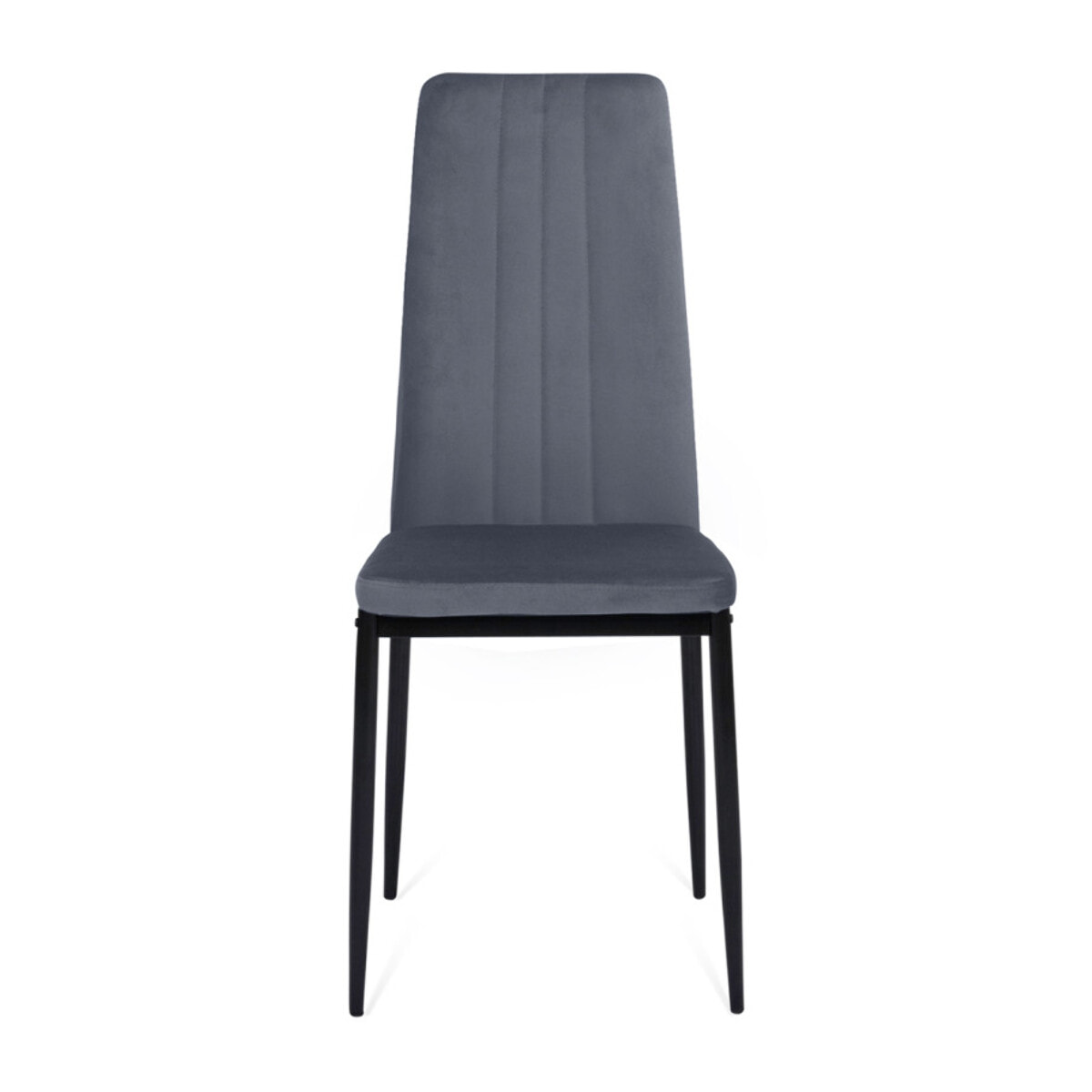 Chaises Jade en velours et pieds noirs