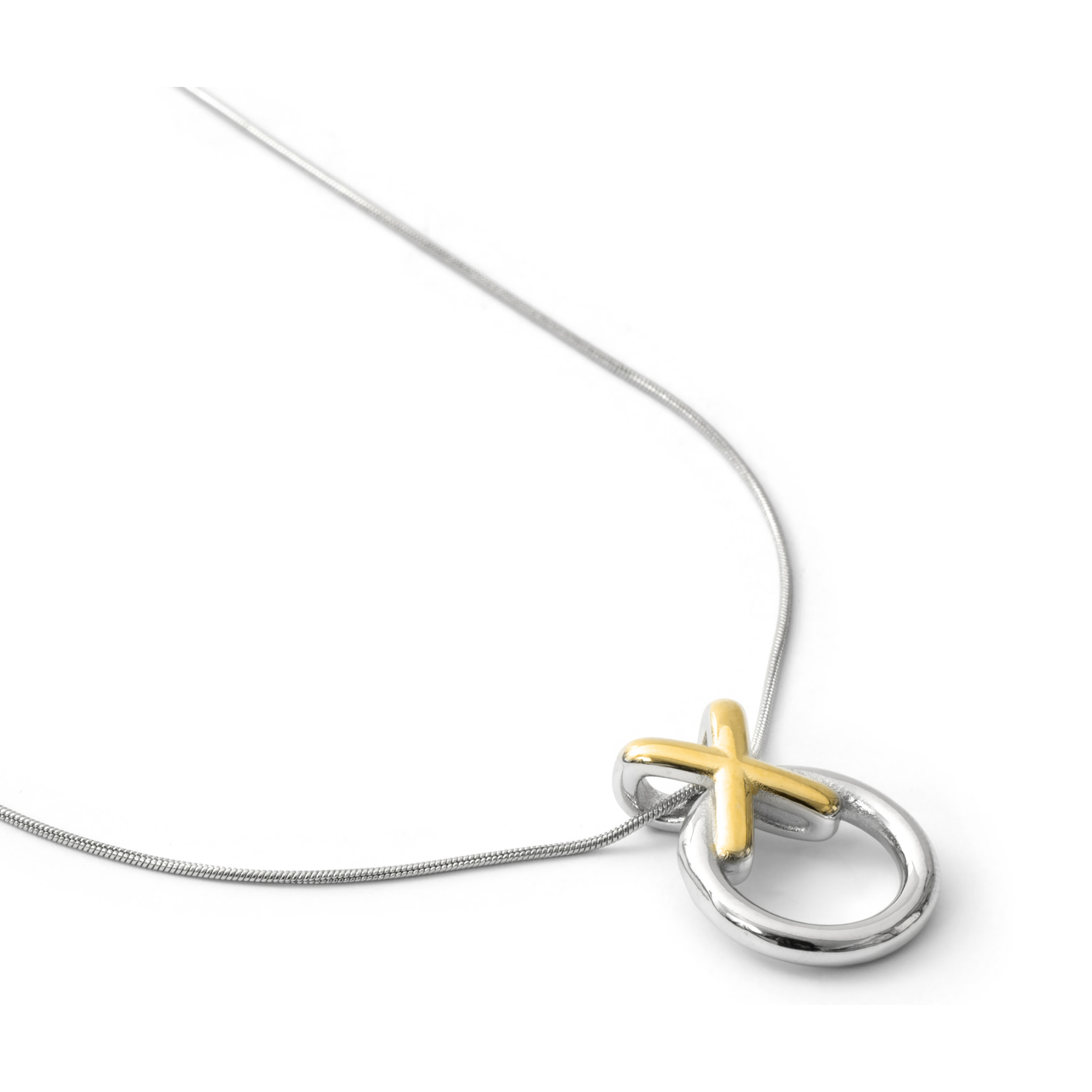 Collar Merilah acabado oro 18k y plata