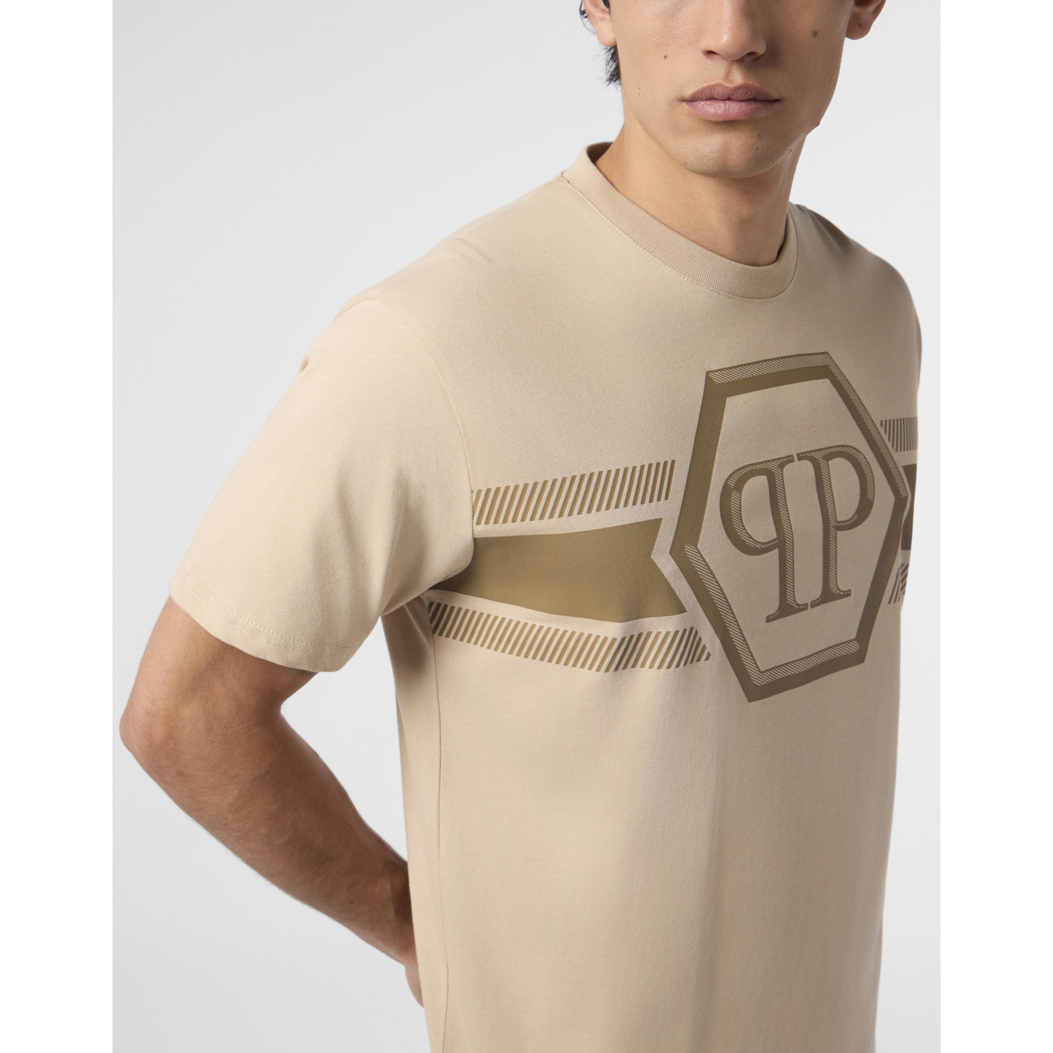 PHILIPP PLEIN Round Neck T-Shirt Hexagon Line