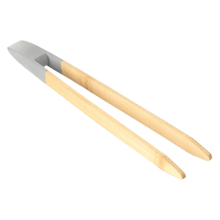 Pince à toast bambou gris
