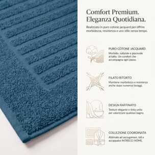INTRECCI HOME Tappeto Bagno, in Puro Cotone 700 g, , Morbidezza Extra, Assorbenza Superiore, Elegante e Durevole