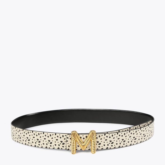 Cintura double face stampa dalmata