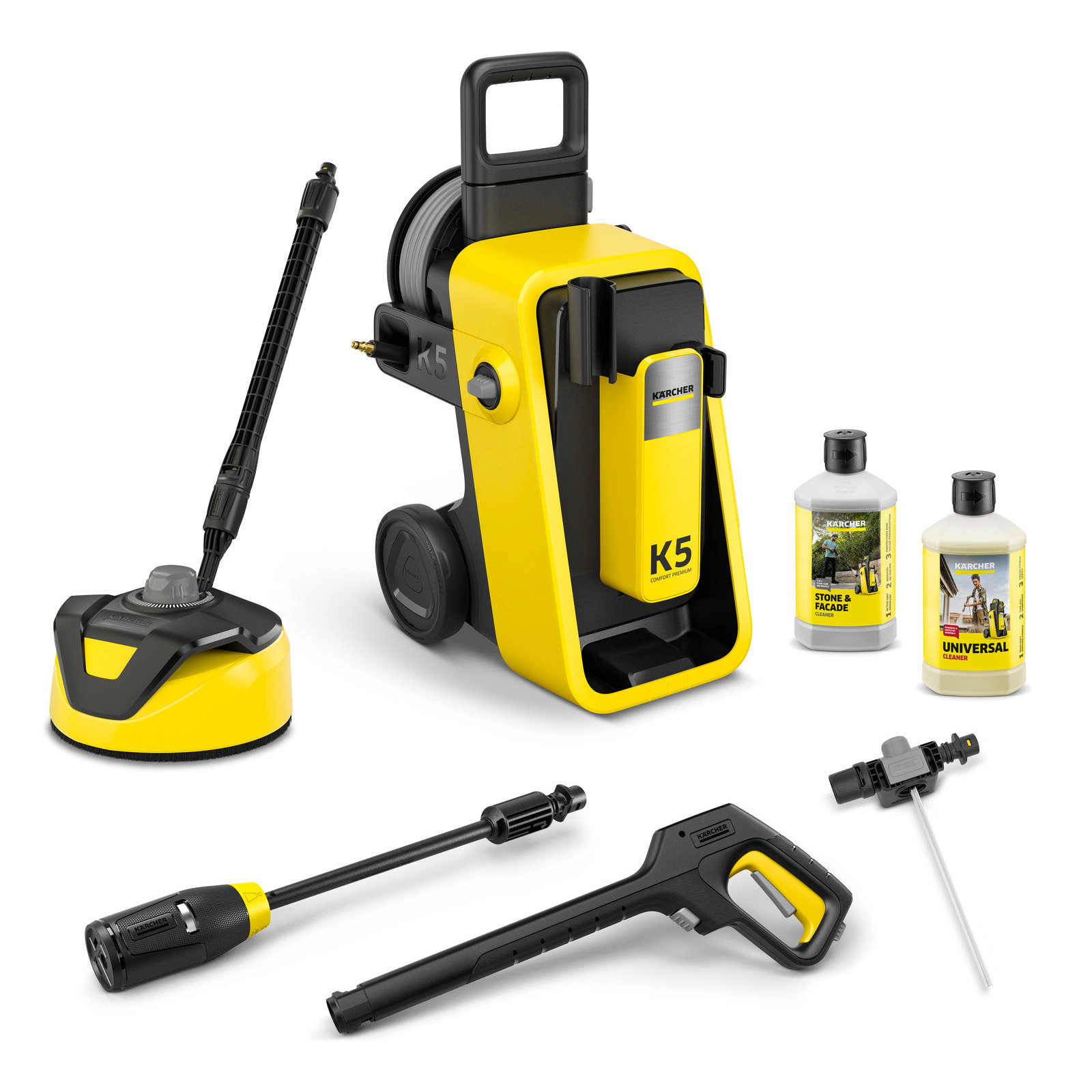 Nettoyeur haute pression Karcher K5 Comfort Premium Home - 145 bars - 500L/h - enrouleur et brosse terrasse