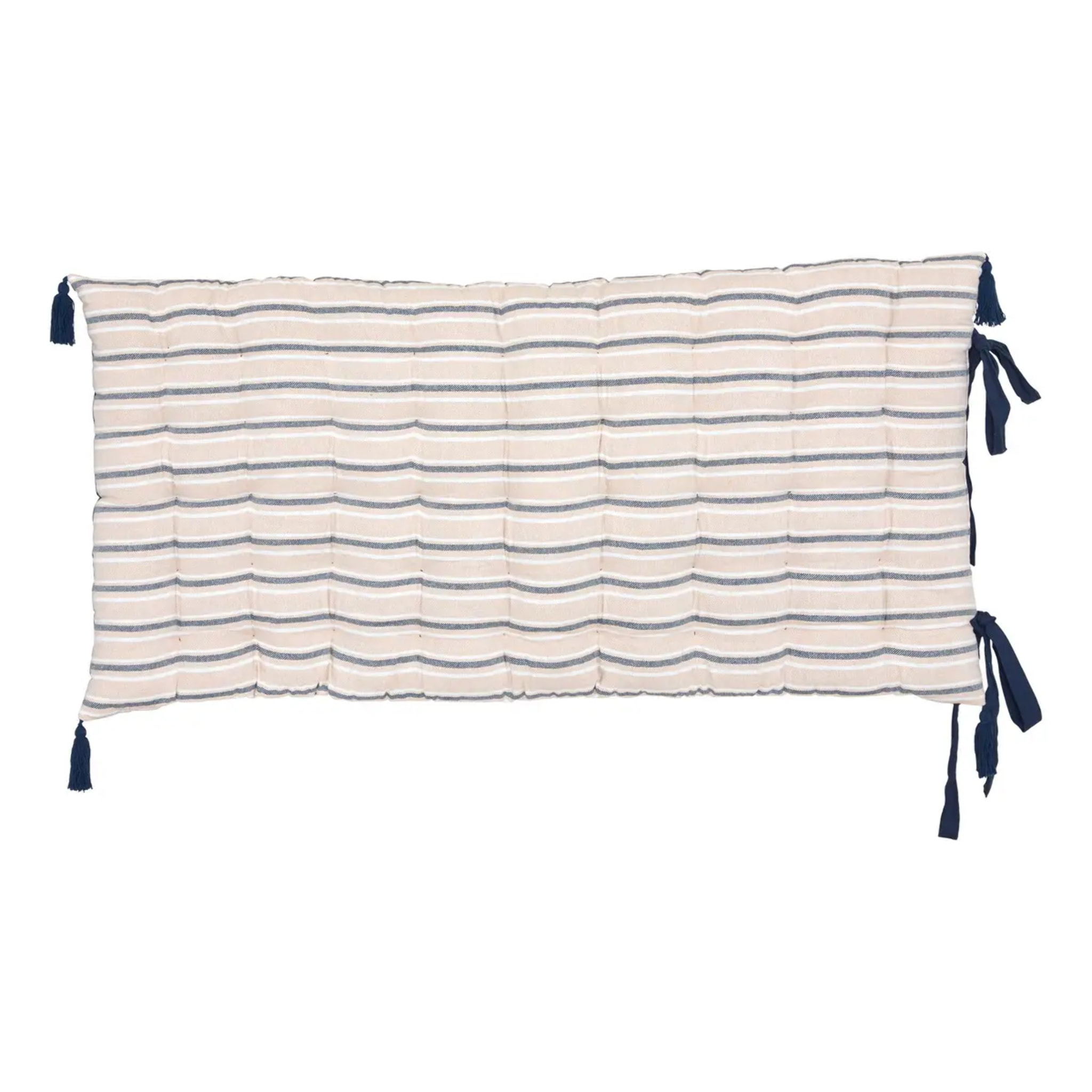 Coussin de sol Groove 120x60cm rayé bleu navy