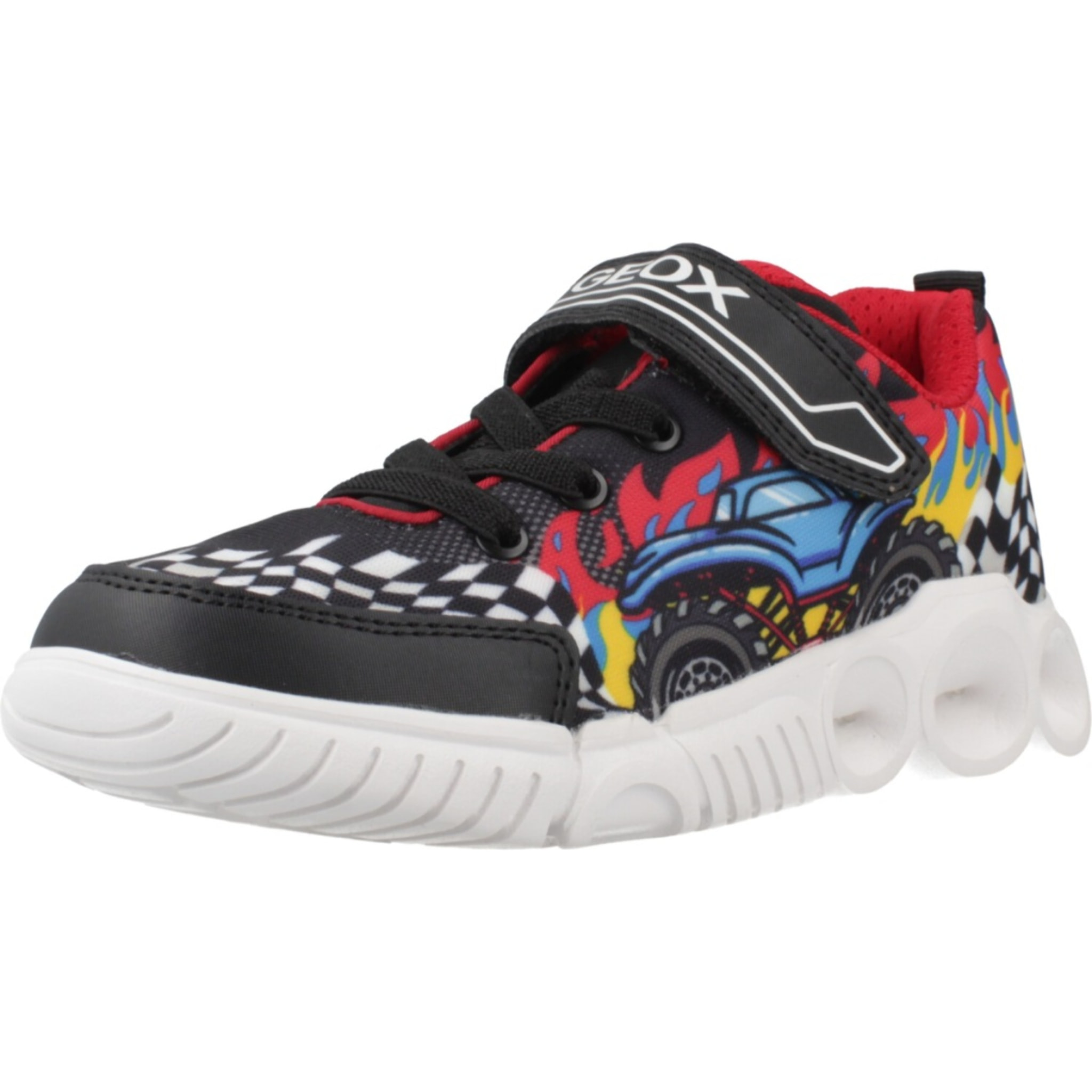 Zapatillas Niño de la marca GEOX  modelo J WROOM BOY NEGRO