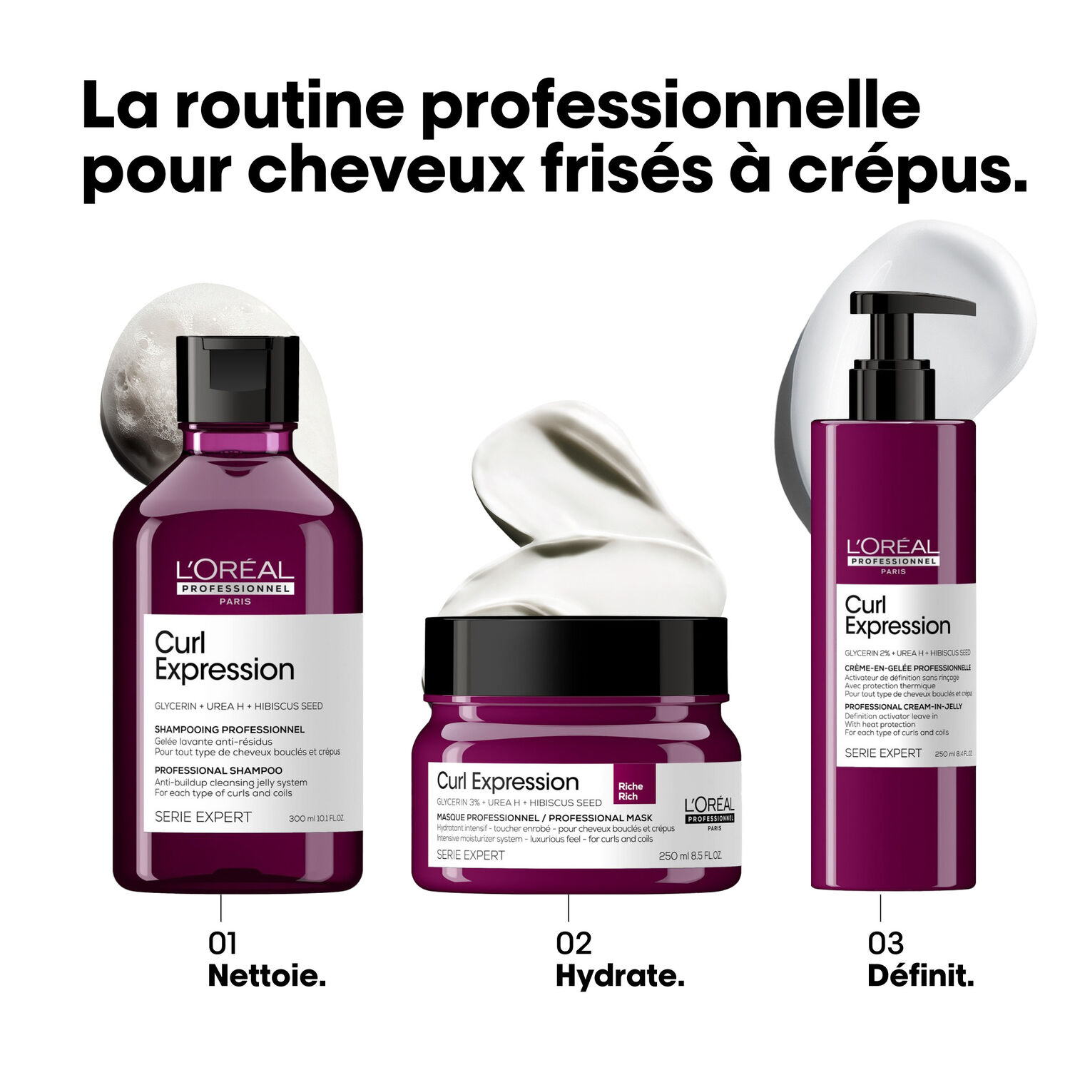 Série Expert Curl Expression - Gelée Lavante Anti-Résidus pour les cheveux frisés à crépus. 500 ml