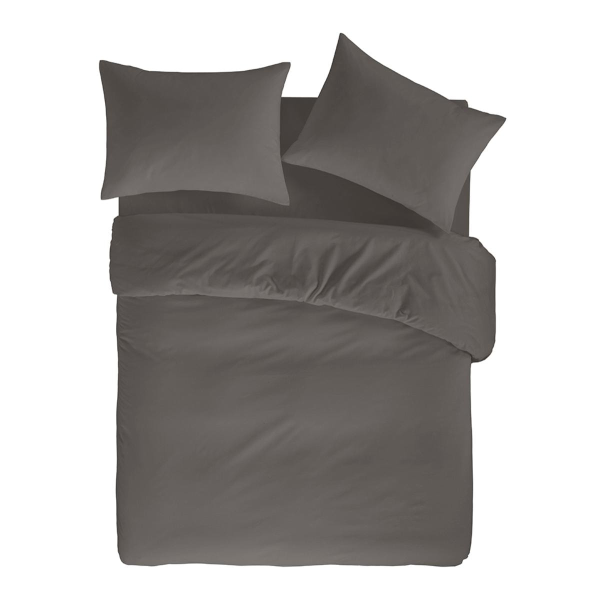 Housse de couette PURE en coton percale - anthracite - vendue seule