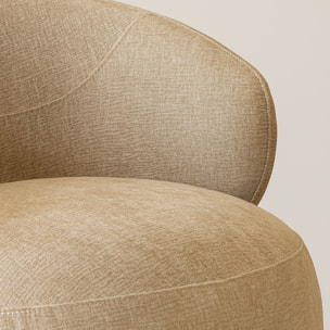 Canapé en velours texturé beige 2 places GLOVE