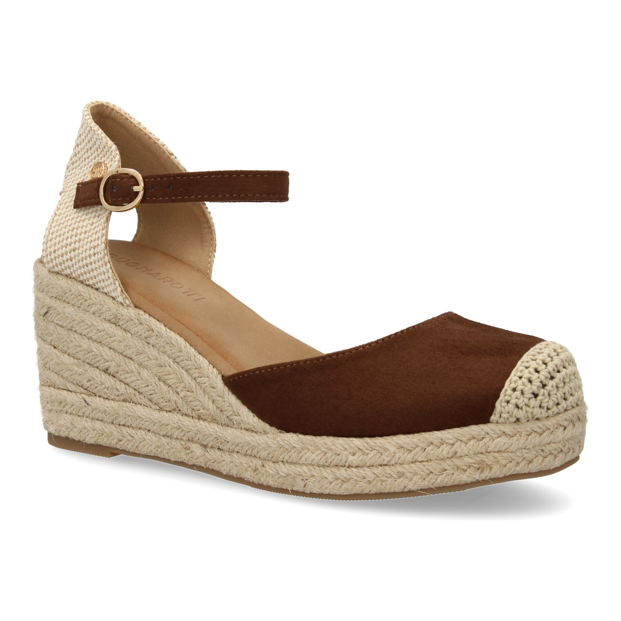 Sandalia de cuña de yute para mujer, comodas y elegantes diseño moderno con el yute en el mismo tono