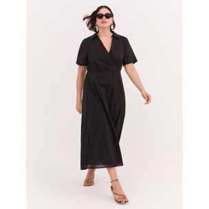 Fiorella Rubino - Vestito Dream linea greca in sangallo - Nero
