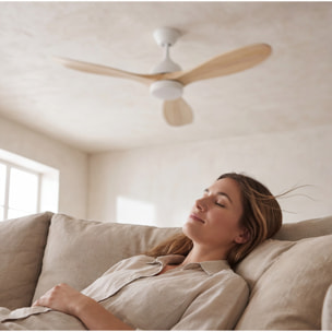 Forlight FORLIGHT Calar Ventilador de Techo con luz LED Silencioso con 5 velocidades,