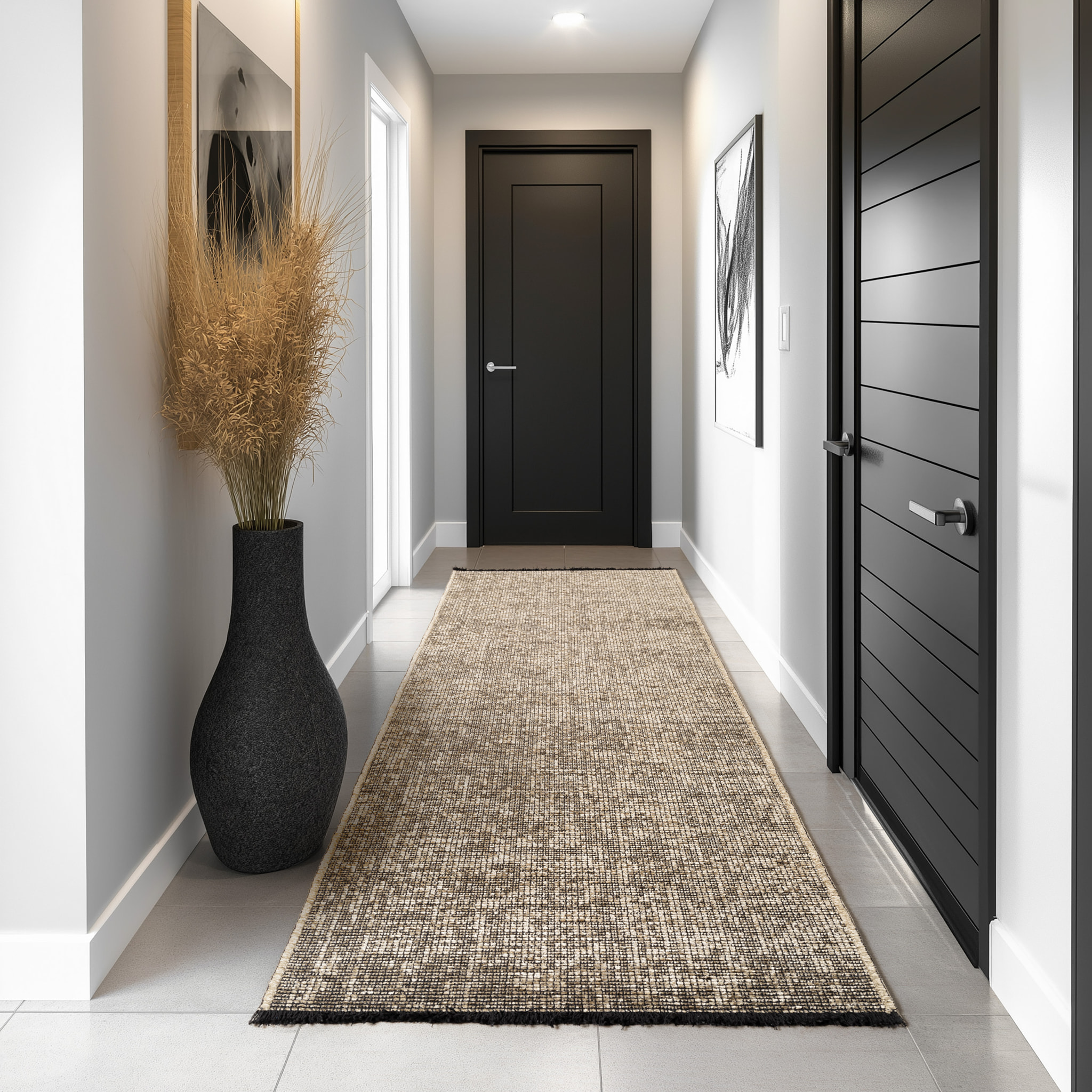 MIRA - Tapis de salon beige au design abstrait