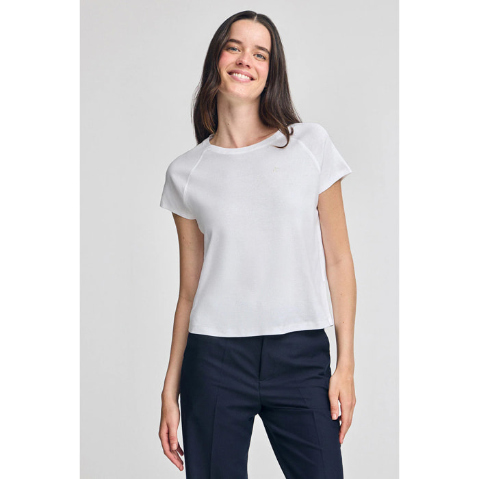 Camiseta blanca Hesperia con monograma bordado