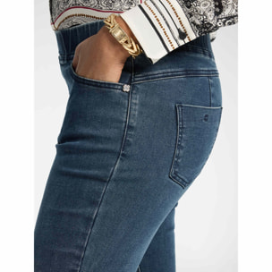 Elena Mirò - Jeans skinny en denim lavado washed - Azul