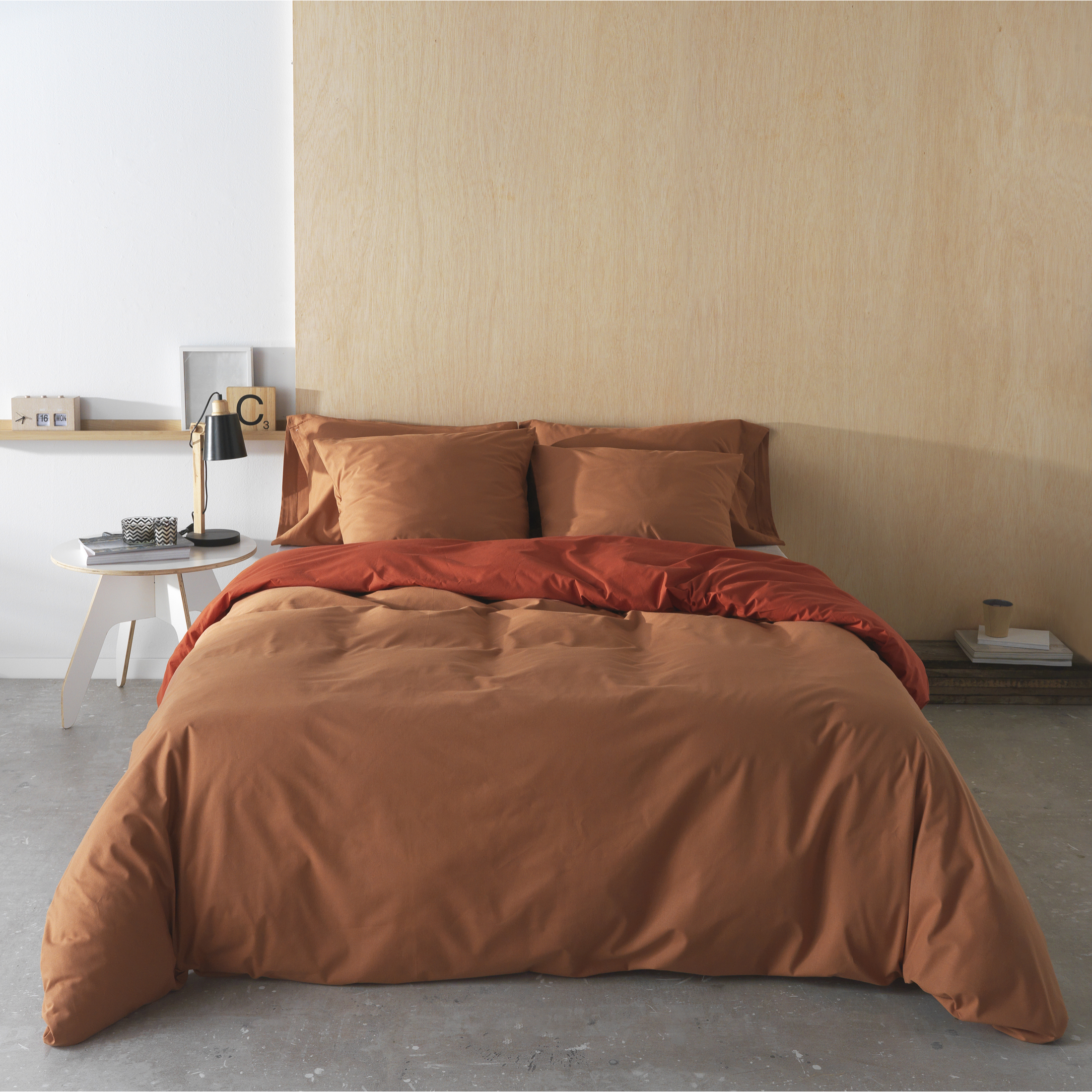 Housse de couette Marron/ Caldera Lizos 100% coton 79 cm/2