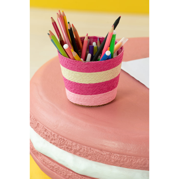 J-Line cache-pot Ligné - papier - rose/orange - extra large - 2 pièces