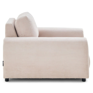 Garance - fauteuil en velours côtelé - Beige