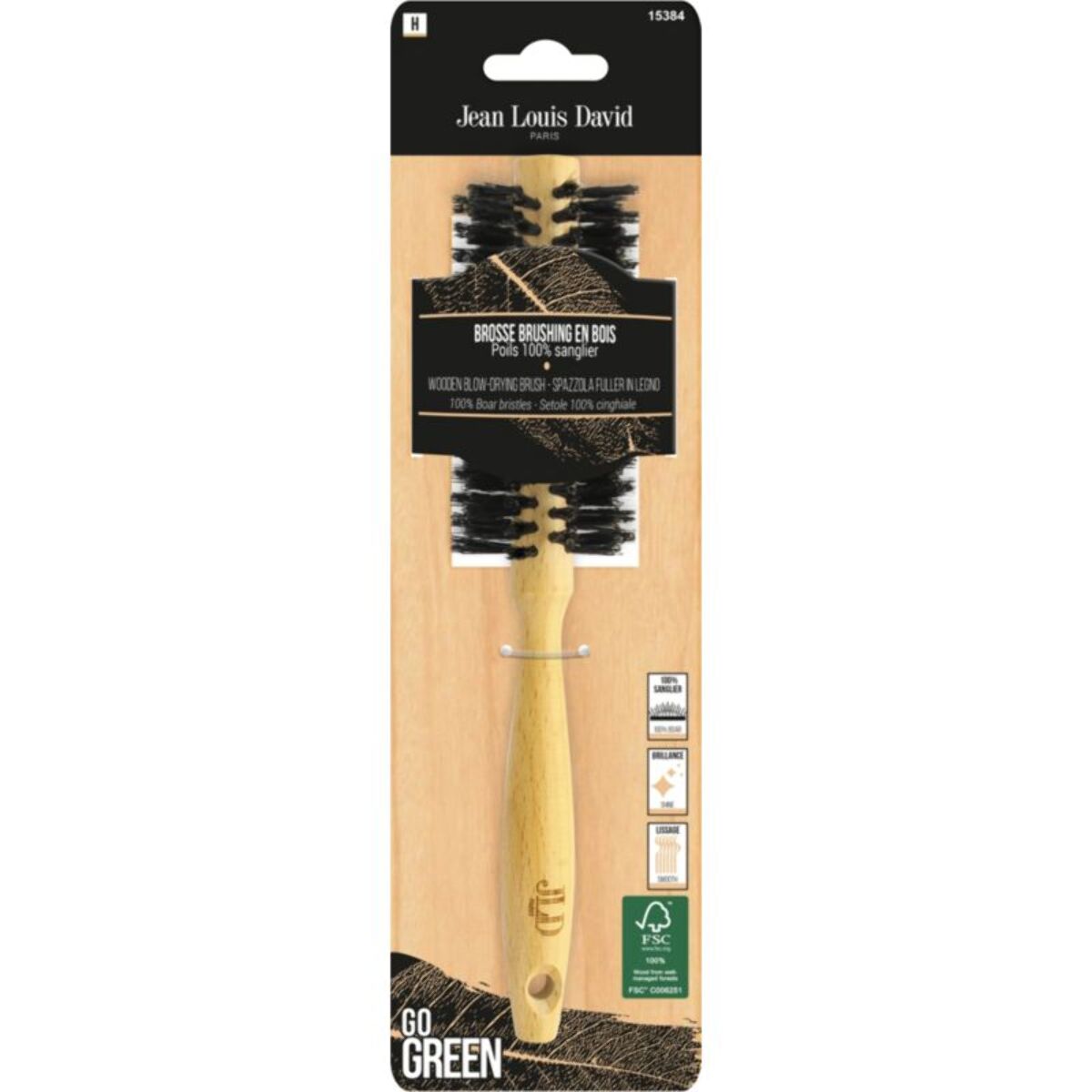 Brosse volume JEAN LOUIS DAVID JLD - BROSSE BRUSHING BOIS FSC