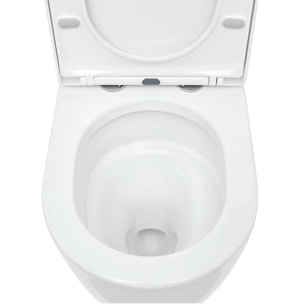 Fusion WC à poser complet sans bride en céramique avec abattant SoftClose, rinçage Vortex, blanc (SATFUS031RTORVP)