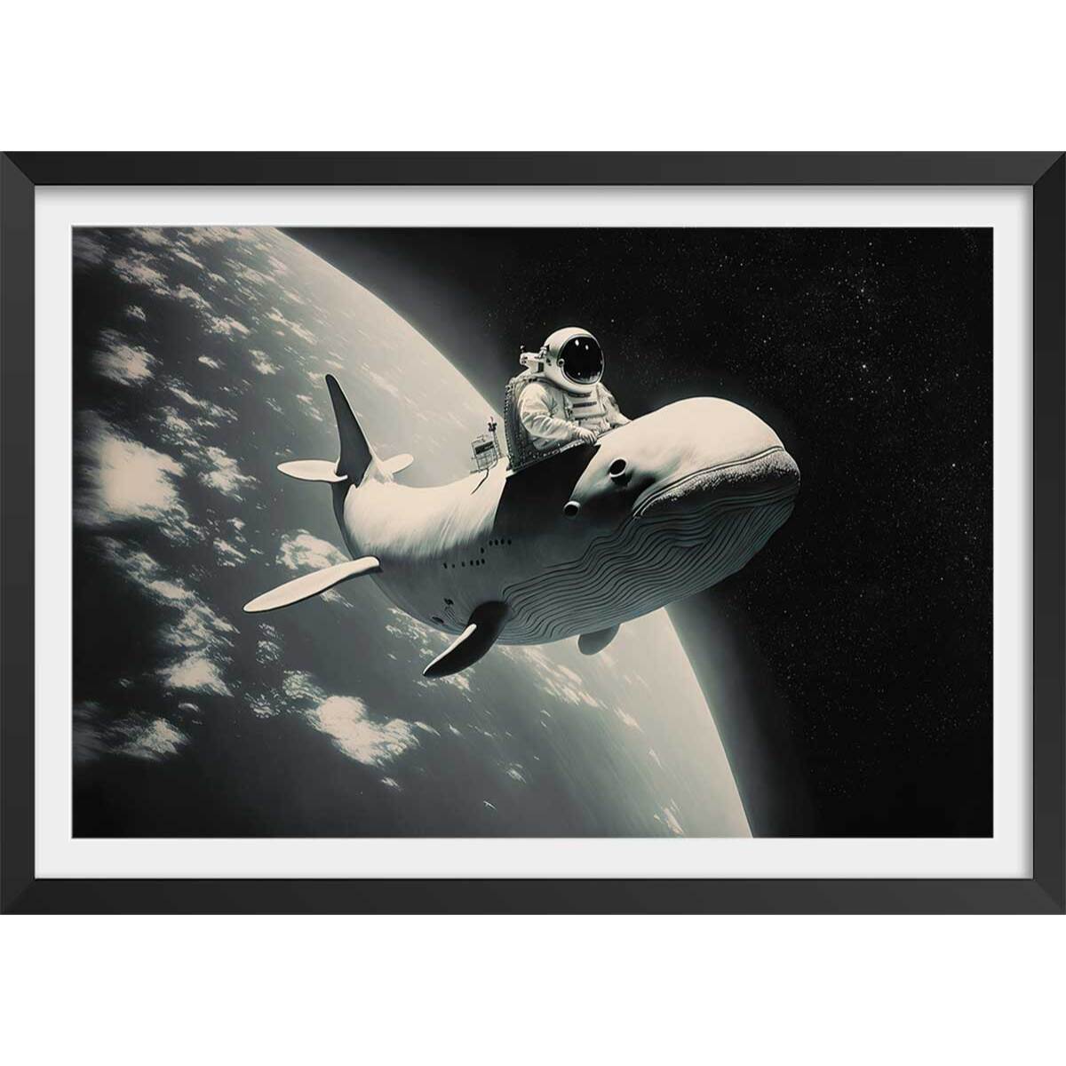 Affiche enfant un voyage spécial  Affiche + cadre en bois - Noir