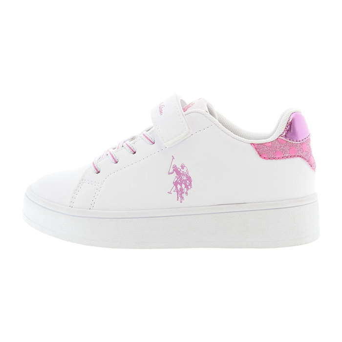 Sneakers U.S. Polo Assn. bianco-rosa