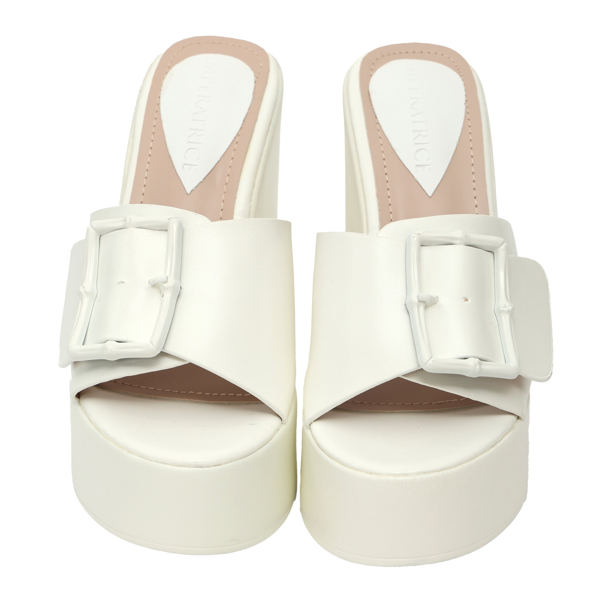 Ciabatta con zeppa - tacco 12,5 cm - plateaux 4,5 cm