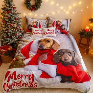 Intrecci – Parure copripiumino natalizia con stampa digitale 3D, Matrimoniale