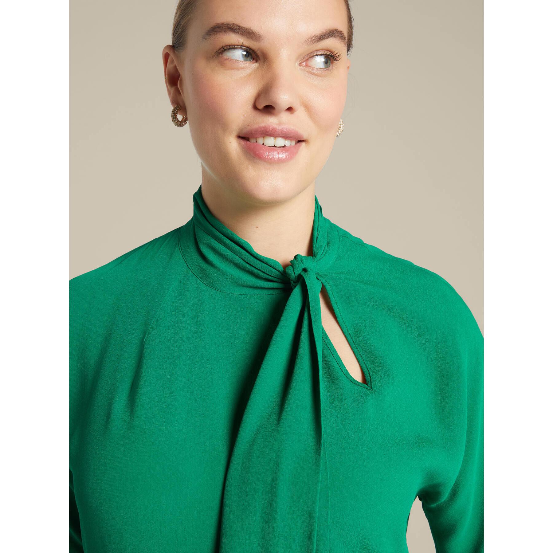 Elena Mirò - Blusa elegante con fusciacca - Verde