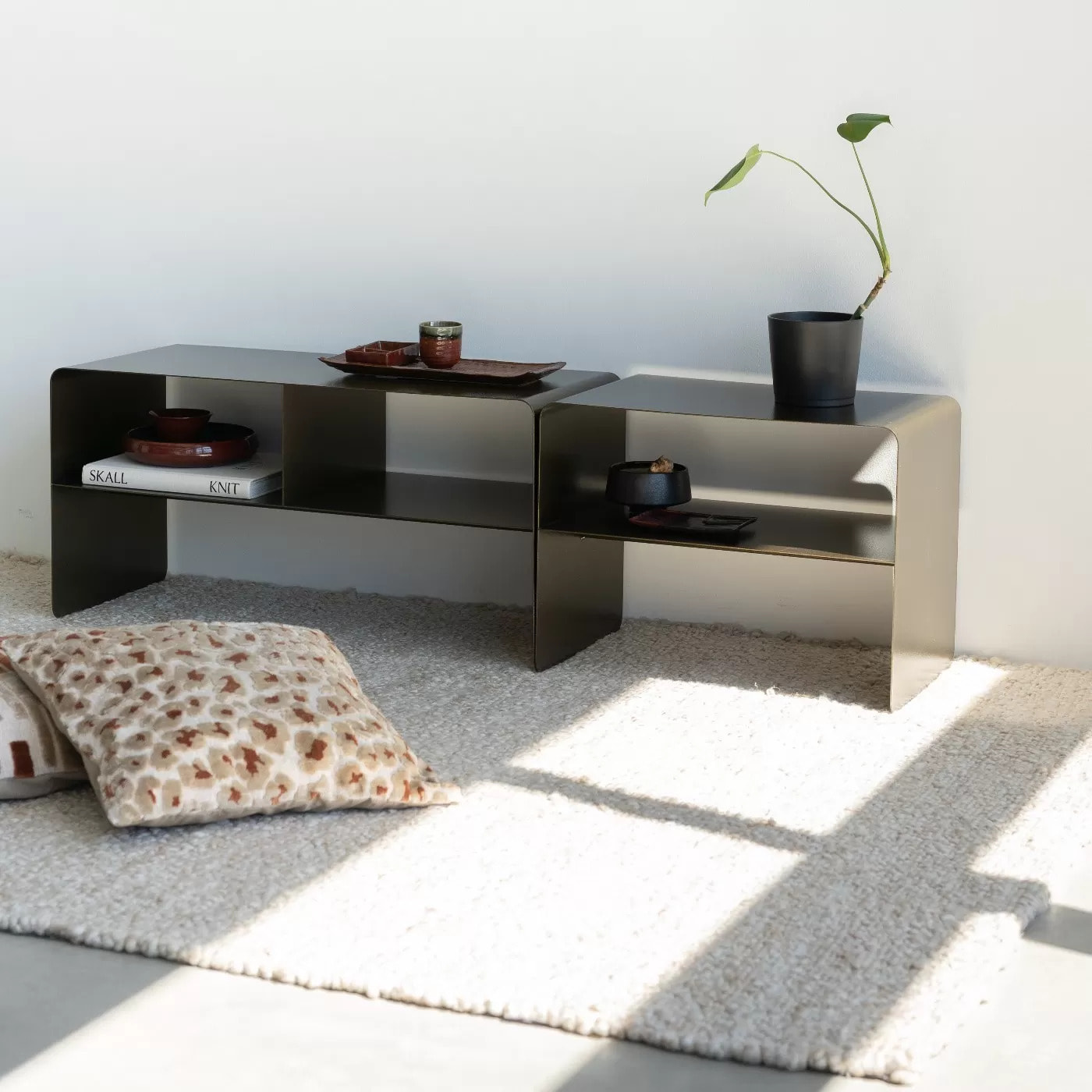 Table basse Lounge 58x37cm bronze Kare Design
