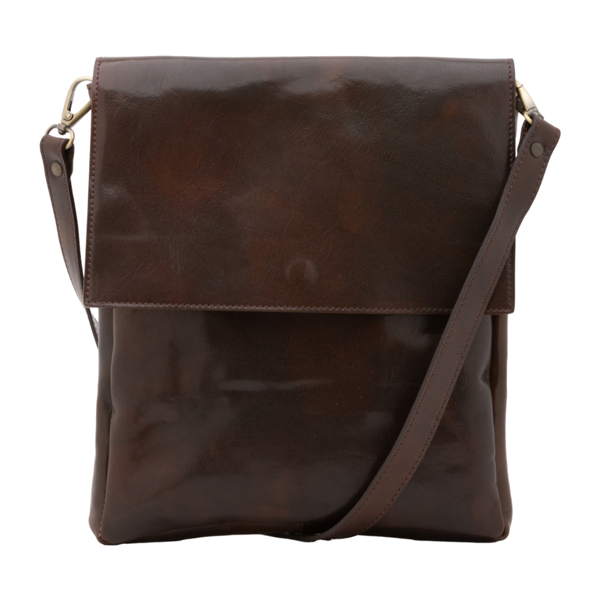 Borsa a tracolla  da uomo In Vera pelle Made in Italy 31x35x4 cm