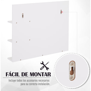 Espejo de Pared con Espejo de Madera 60x10x48cm Blanco